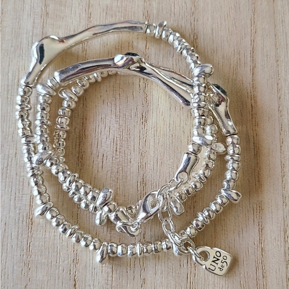 UNO de 50 Bracelet - DELIRIUM - Silver plated with Swarovski Blue Crystals - Picture 6 of 14